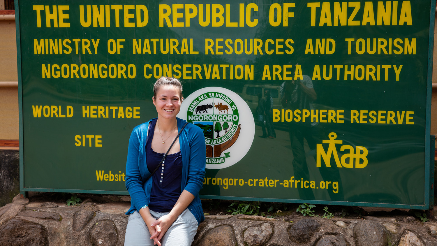 In front of the entrance to Ngorongoro conservation area.